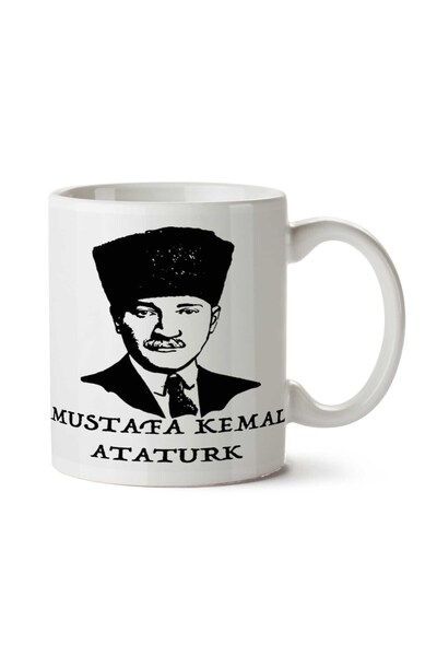 ART HEDİYE كوب مصطفى كمال أتاتورك مطبوع على الجانبين