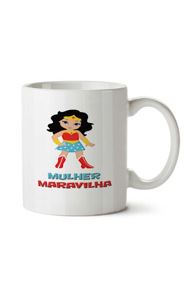 ART HEDİYE كوب Mulher Maravilha، Super Heróis مطبوع على الجانبين
