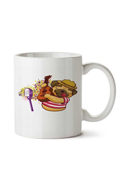 ART HEDİYE كوب مطبوع على الجانبين من Pug Artista