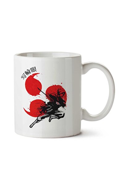 ART HEDİYE Red Sun Sasuke Sharingan Naruto Two Sided Printed Mug