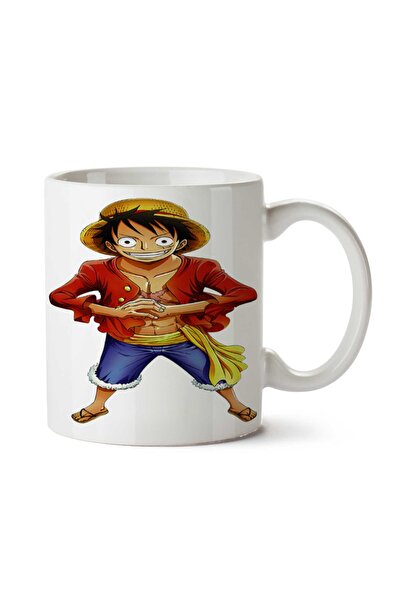 ART HEDİYE One Piece Monkey D. Luffy Hat Two Side Printed Mug