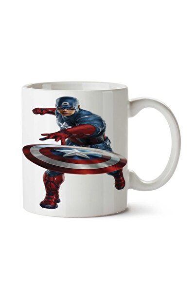 ART HEDİYE كوب مارفل كابتن أمريكا آيرون مان أفنجرز مطبوع على الجانبين