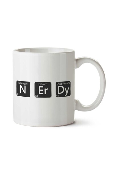 ART HEDİYE كوب مطبوع على الجانبين من The Periodic Table NErDy