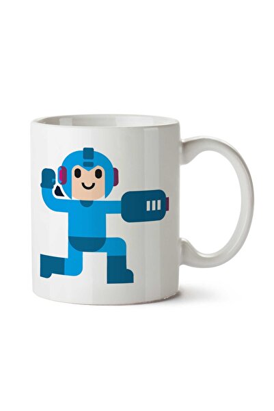 ART HEDİYE كوب Megaman Simple Artwork مطبوع على الجانبين
