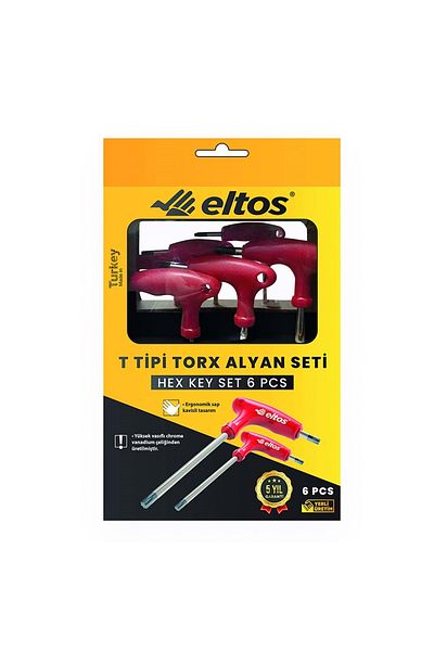 Eltos T-Handle Torx Allen Key Set 6 Pieces