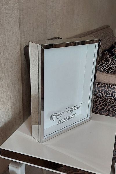 Verda Çerçeve 40x50 Cm Argintiu Plexi acoperit Deep Ledless Rose Cadru de memorie! Cutie de trandafiri