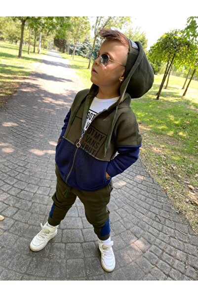 nisaykids boy 3 thread sweat-sweatpants-long sleeve T-shirt-basket total 4 pi...