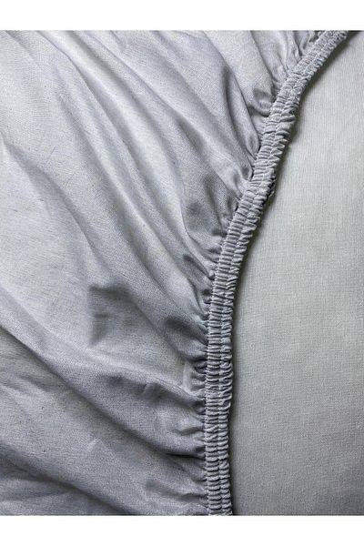 Skyline ملاءة مطاطية مزدوجة 2 قطعة غطاء وسادة 160x200+30 لون خالص Lcc02 LAD02