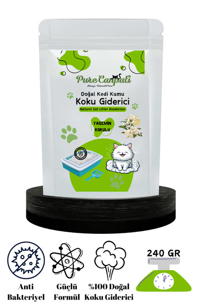 PureCanpati Kedi Kumu Koku Giderici - Kötü Kokuları Giderir - Doğal Koku Gide...