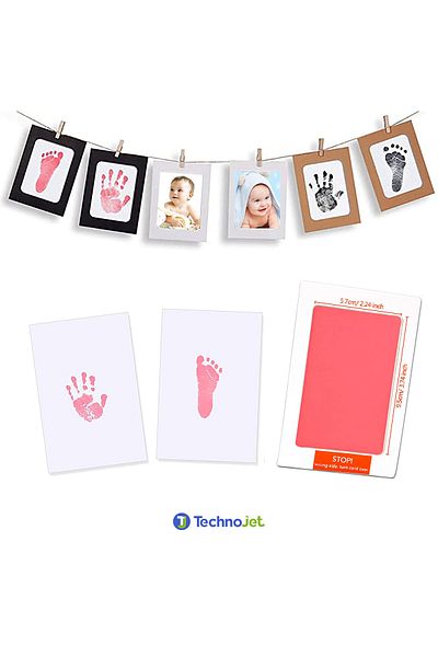 Technojet 1 Piece Baby Hand Footprint Memory Set Ink Non-Contact Non-Toxic Newborn Compatible