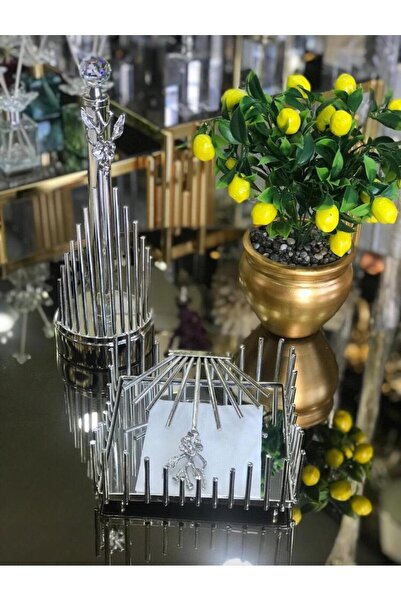 ester 2'li Metal Kare Ve Rulo Peçetelik