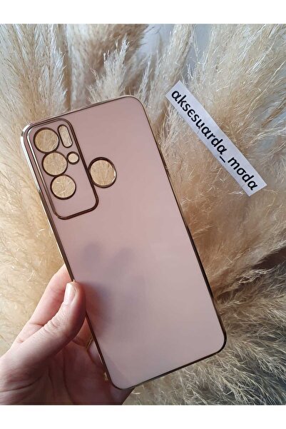 Aksesuarda Moda جراب TECNO POVA NEO متوافق مع اللون الذهبي ومزخرف بقطع الليزر...