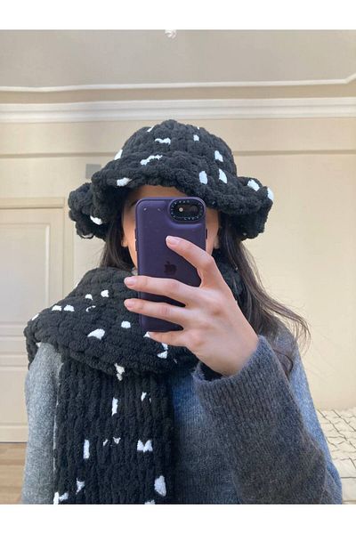 Moda Biçer Hand Knitted Bucket Hat Beanie