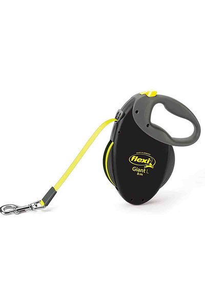 Flexi giant l 8meters neon large size ribbon leash automatic lane large breed dog extension max 50kg