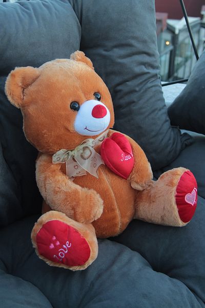 moryconcept Cute Brown Plush Teddy Bear with Heart 50 cm Quality Lover Gift