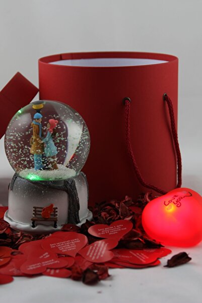 moryconcept Kar Küresi Otomatik Püskürtmeli Müzikli & Işıklı Kutu Concept Sev...