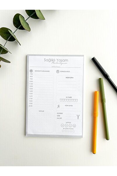 HAYYRAL مخطط حياتي الصحية، دفتر مخطط يومي