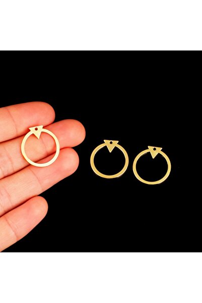 yfhobi 1 Adet - ALTIN KAPLAMA (KARARMAZ) Yuvarla Lazer Kesim Kolye Ucu, Küpe,...