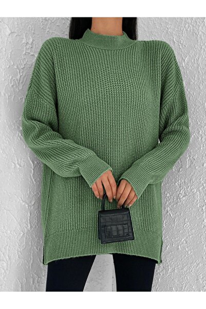 ATEMODAA HALF FISHER KNIT SWEATER