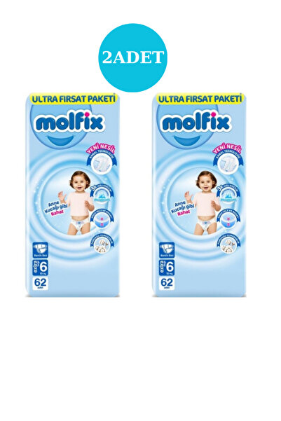 Molfix Bebek Bezi 6 Beden Ultra Fırsat Paketi 62x2 124 Adet