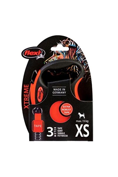 Flexi Xtreme Otomatik Şerit Turuncu Köpek Gezdirme Kayışı Xsmall 3 Metre