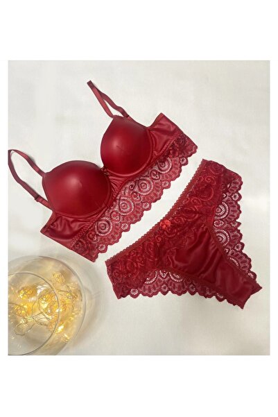 ECEM YILDIZ ecem yıldızı deri destekli sütyen takım