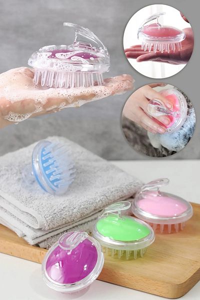 TİNEKE Soft Silicone Hair Washing & Scalp Massage Comb