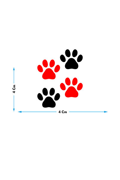 Şimdi Trend باو القط باو 4 قطع حروف نافذة السيارة 4x4 سم ملصق خلفي للسيارة نم...