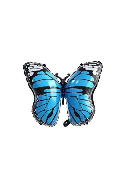 Bkmc بالون فويل على شكل فراشة زرقاء مقاس 28 بوصة
