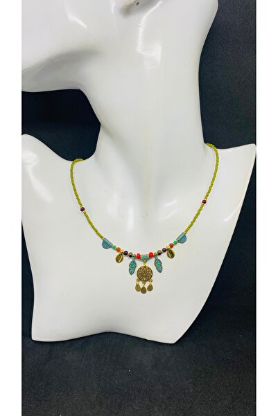 Porsuk Alternatif El Yapımı Etnik Otantik Hippi Bohem Pirinç Aparatlı Tüy Fig...