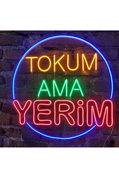 i am full but my place is written neon led