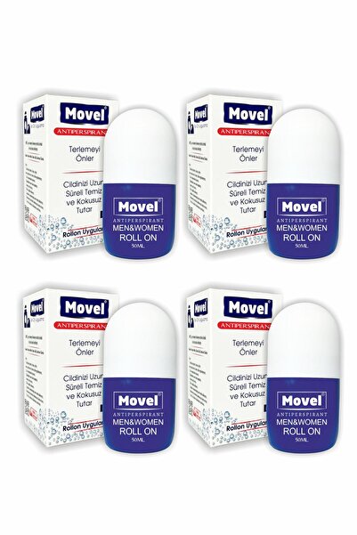 movel 4 Adet Roll On Antiperspirant Ter Önleyici Ve Ter Kokusu Yok Edici 50 Ml