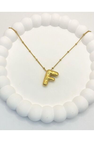 Aksesuar Çelik Balon F Harf Kolye