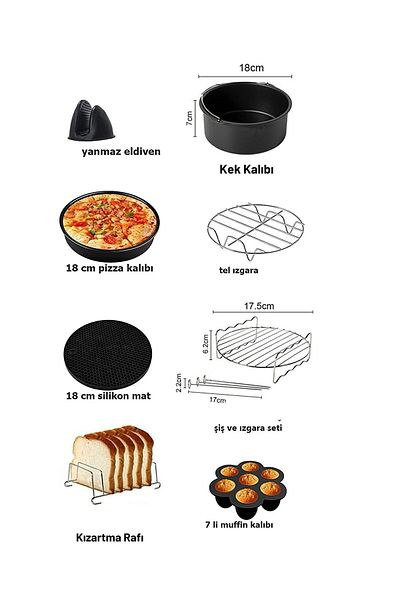 CVS Airfryer Cooking Apparatus Fryer Cooking Accessory Set 11 Pieces