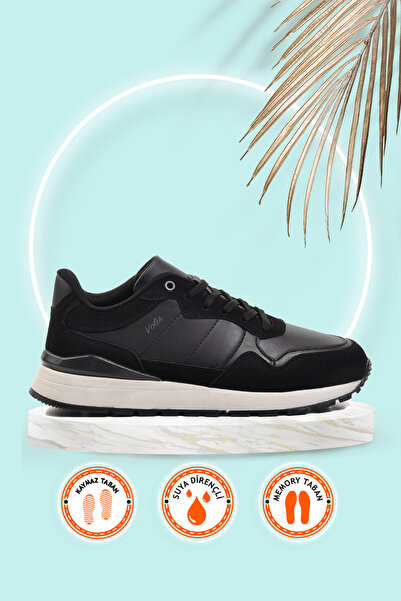 AYAKMOD 23547 Pantofi pentru bărbați cu talpă cu memorie neagră