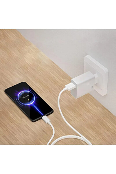 Ocado 33 Watt Hızlı Çift Turbo Şarj Seti (Type-A to Type-C) Android Xiaomi Samsung Uyumlu