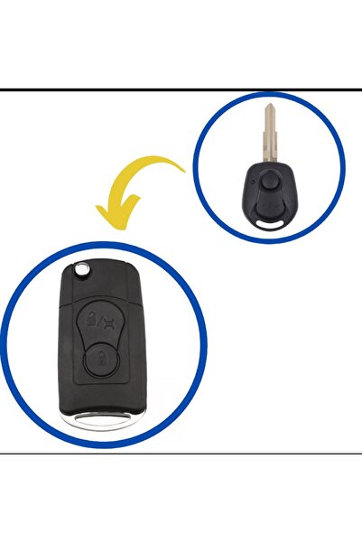 GMA KEYS Lux Ssangyong Actyon Kyron Rexton 2 Buton Swithback Invertor Cheie C...