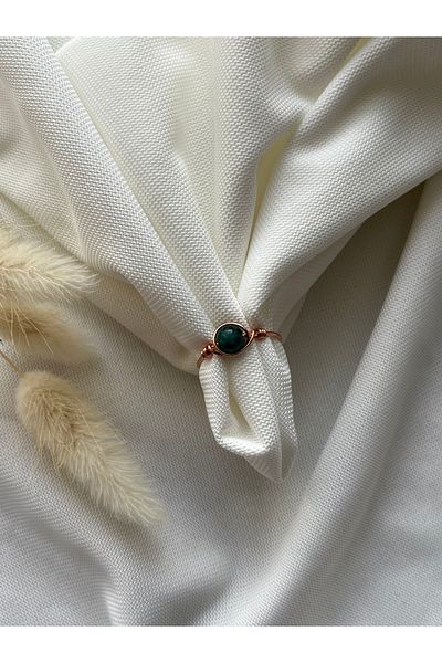 PelvedDesign Apatite Stone Adjustable Copper Natural Stone Handmade Wire Ring