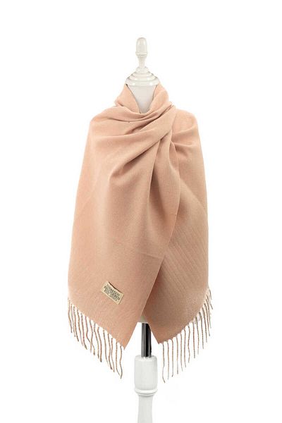 Bursa İpek Salmon Cream Double Sided Winter Shawl