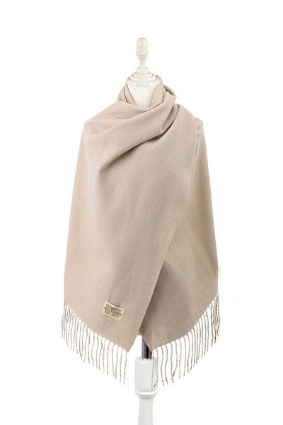 Bursa İpek Stone Cream Double Sided Winter Shawl