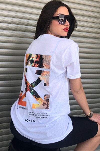 LA GULER Λευκό μπλουζάκι Unisex Joker Oversize