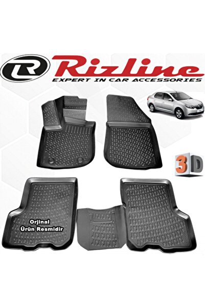 Rizline Renault Symbol 3d Paspas Havuzlu 2013 - 2020 Arası Siyah 4 Parça Set