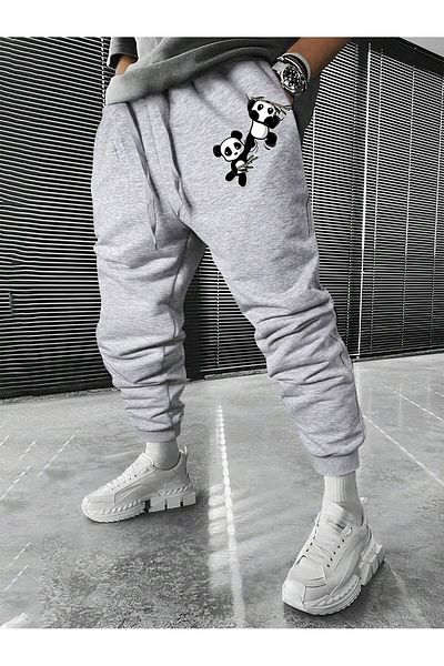 FANBOX SHOP Manfinity Hypemode Men's Panda Printed Waist Drawstring Sweatpants
