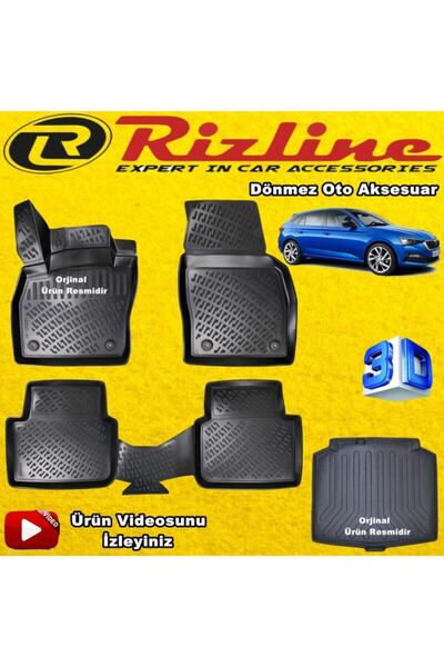 Rizline Skoda Scala 3d Havuzlu Paspas+bagaj Havuzu 2020 Sonrası