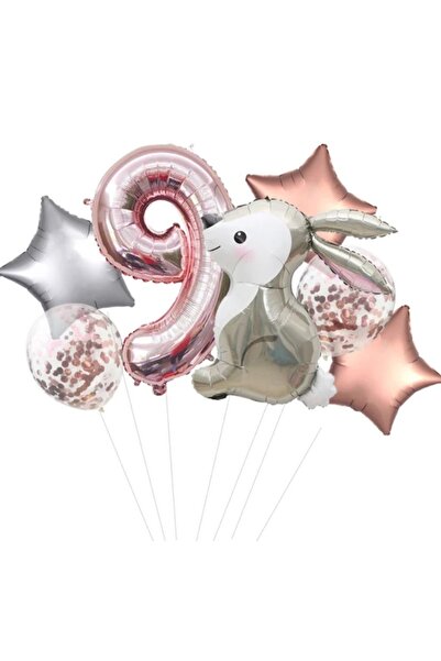 MFM Σετ μπαλόνι με αλουμινόχαρτο με θέμα το κουνέλι 9 ετών 100 cm