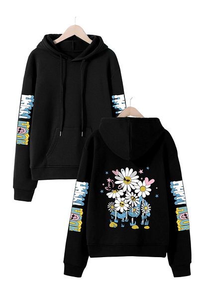 Deocept Happy Hour Printed Unisex Oversize Hooded Sweatshirt