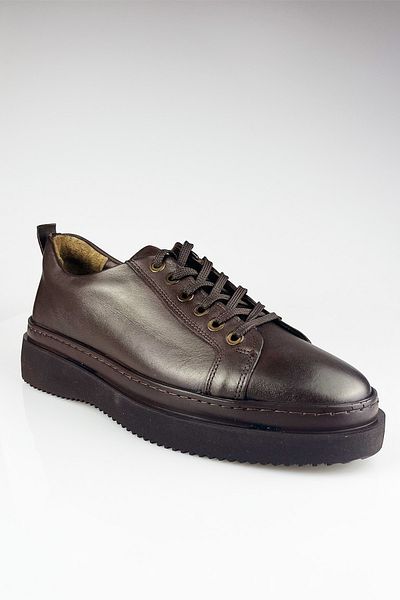 LUSIVE Brown Men's Genuine Leather Eva Sole Comfortable Casual Shoes LUAS24AL0035