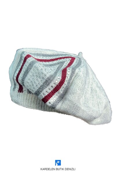 Kardelen Butik Denizli Πέτρινο μπερέ ζωγραφικής για γυναίκες