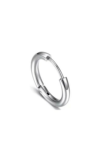 Jaida Moda Unisex Silver Hoop Tragus Helix Steel Earrings