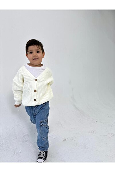 EYC BABY سترة تريكو بأزرار للجنسين من العظام